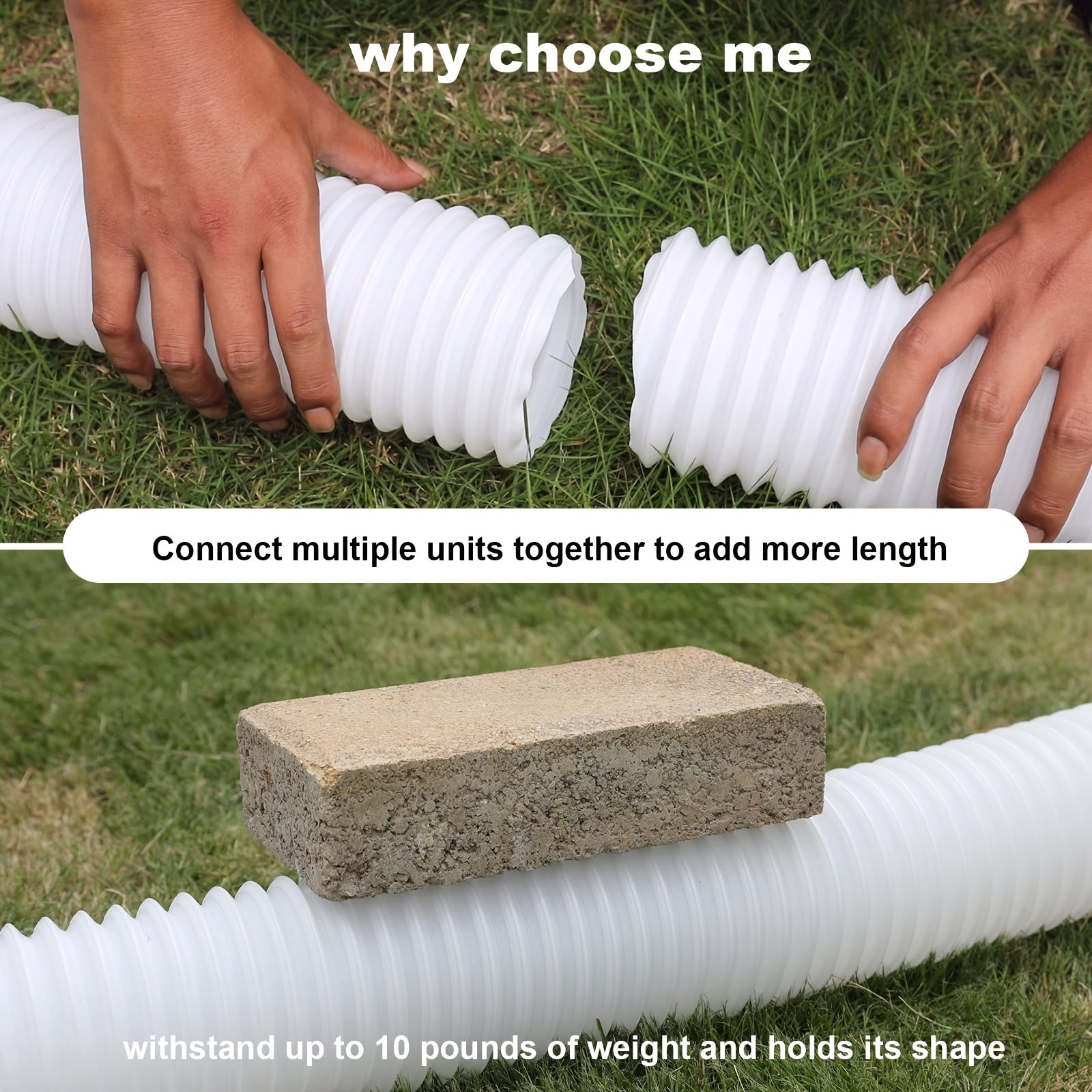 Extend Your Downspout Drainage 152.4 cm Flexible Downspout Extension