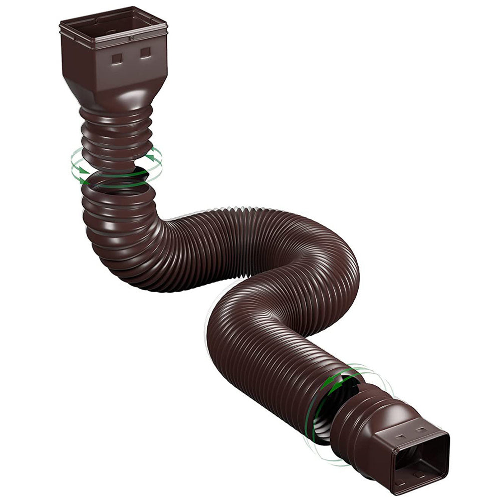 Extend Your Downspout Drainage 152.4 cm Flexible Downspout Extension