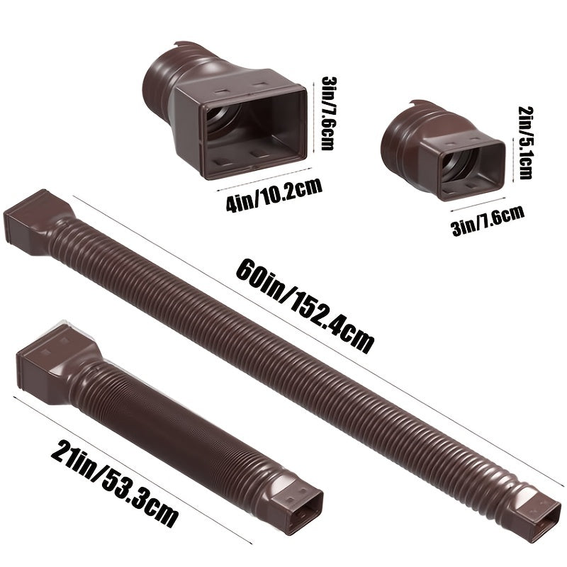 Extend Your Downspout Drainage 152.4 cm Flexible Downspout Extension