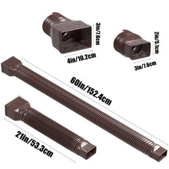 Extend Your Downspout Drainage 152.4 cm Flexible Downspout Extension