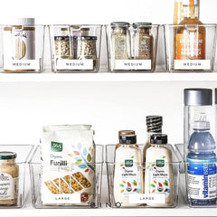 1pc Clear Storage Organizer with Handles for Beverage, Fruit, and Vegetable Box