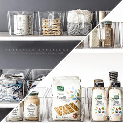 1pc Clear Storage Organizer with Handles for Beverage, Fruit, and Vegetable Box