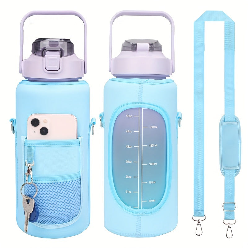 2L 64oz Sports Water Bottle Sleeve Insulated Carrying Bag for Outdoor Activities
