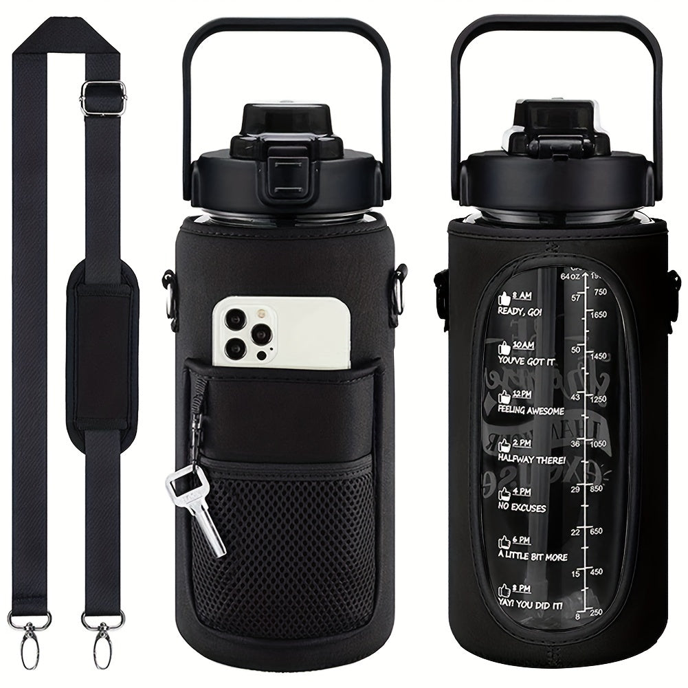2L 64oz Sports Water Bottle Sleeve Insulated Carrying Bag for Outdoor Activities