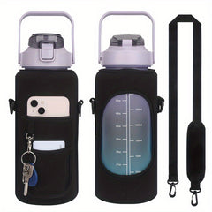 2L 64oz Sports Water Bottle Sleeve Insulated Carrying Bag for Outdoor Activities