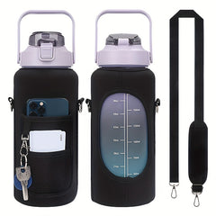 2L 64oz Sports Water Bottle Sleeve Insulated Carrying Bag for Outdoor Activities