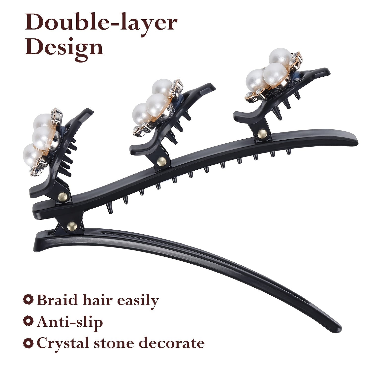 Vintage Crystal Hair Clip Sparkling Hair Accessories for Women and Girls