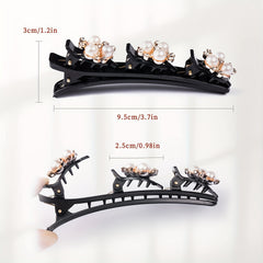 Vintage Crystal Hair Clip Sparkling Hair Accessories for Women and Girls