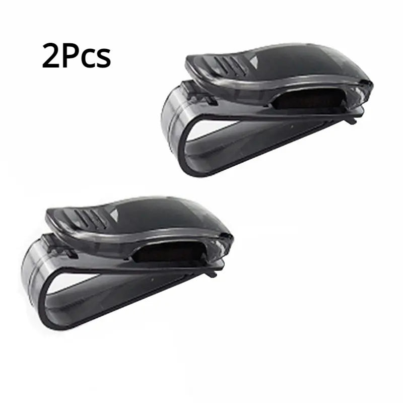 2pcs Car Sun Visor Glasses & Sunglasses Holder for Receipts & Cards