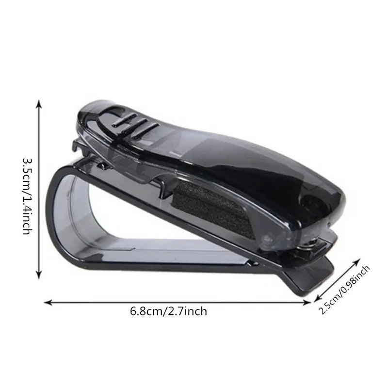 2pcs Car Sun Visor Glasses & Sunglasses Holder for Receipts & Cards