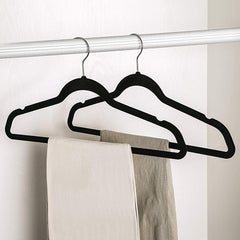 5pcs Non-slip Flocking Coat Hanger for Men's Suits and Coats