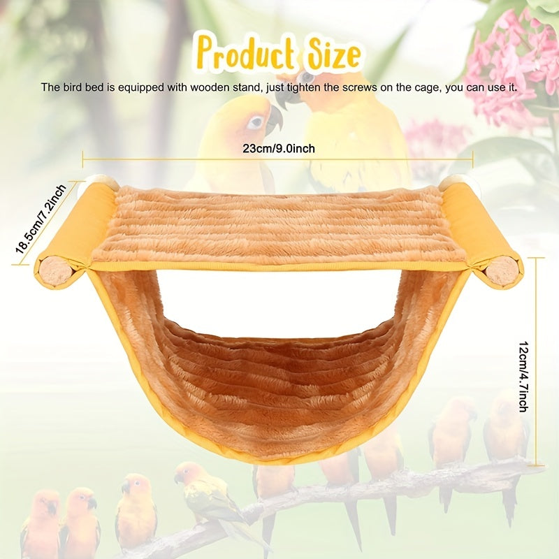 Warm Bird Nest Bed Hanging Hammock Snuggle Hut Parrot House Tent Toy