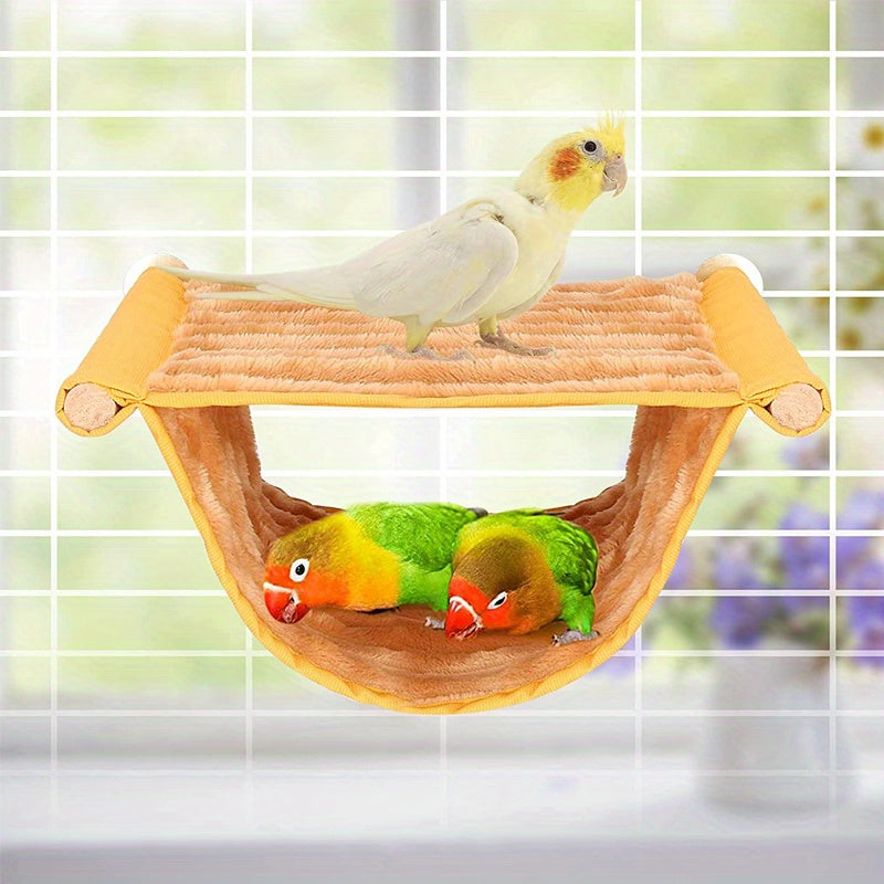 Warm Bird Nest Bed Hanging Hammock Snuggle Hut Parrot House Tent Toy
