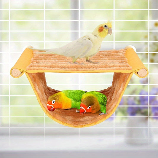 Warm Bird Nest Bed Hanging Hammock Snuggle Hut Parrot House Tent Toy