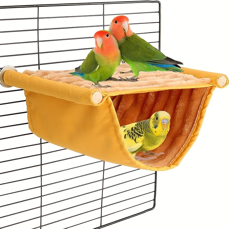 Warm Bird Nest Bed Hanging Hammock Snuggle Hut Parrot House Tent Toy