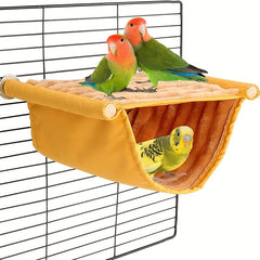 Warm Bird Nest Bed Hanging Hammock Snuggle Hut Parrot House Tent Toy