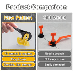 50pcs Reusable Tile Leveler System with Replaceable Steel T Pin