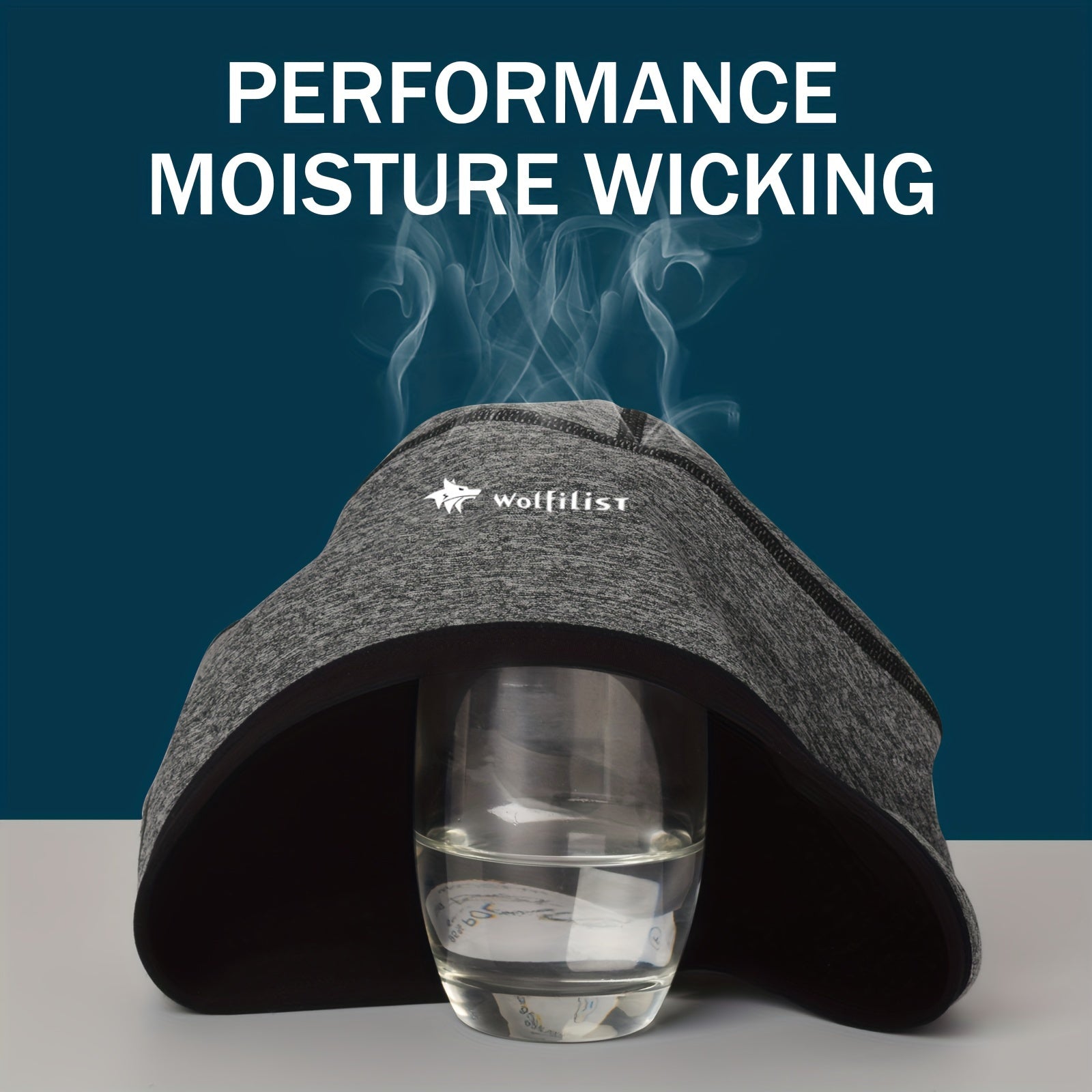 Skull Cap Sweat Wicking Helmet Liner with Ear Covers for Riding Cycling Running