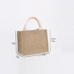 Yellow Hemp Handheld Jute Bag High Linen Shopping Bag