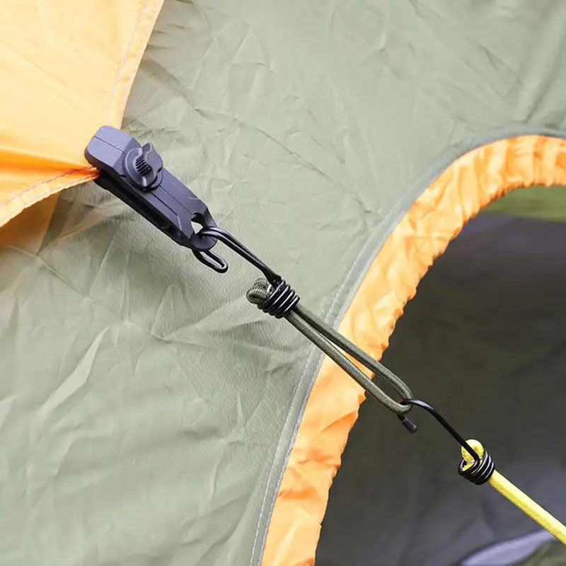 Camping Tent Elastic Rope With Hook Fixed Binding Belt