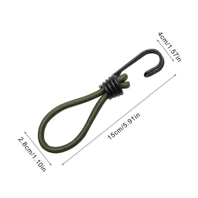 Camping Tent Elastic Rope With Hook Fixed Binding Belt