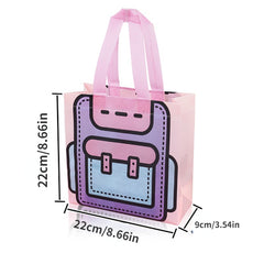 4pcs Portable Non-woven Bag Snack Bag Kindergarten Cartoon Gift Bag