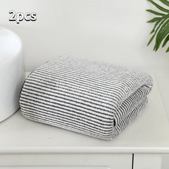 2pcs Bamboo Fiber Bath Towel Set Soft Absorbent Quick Drying Towel