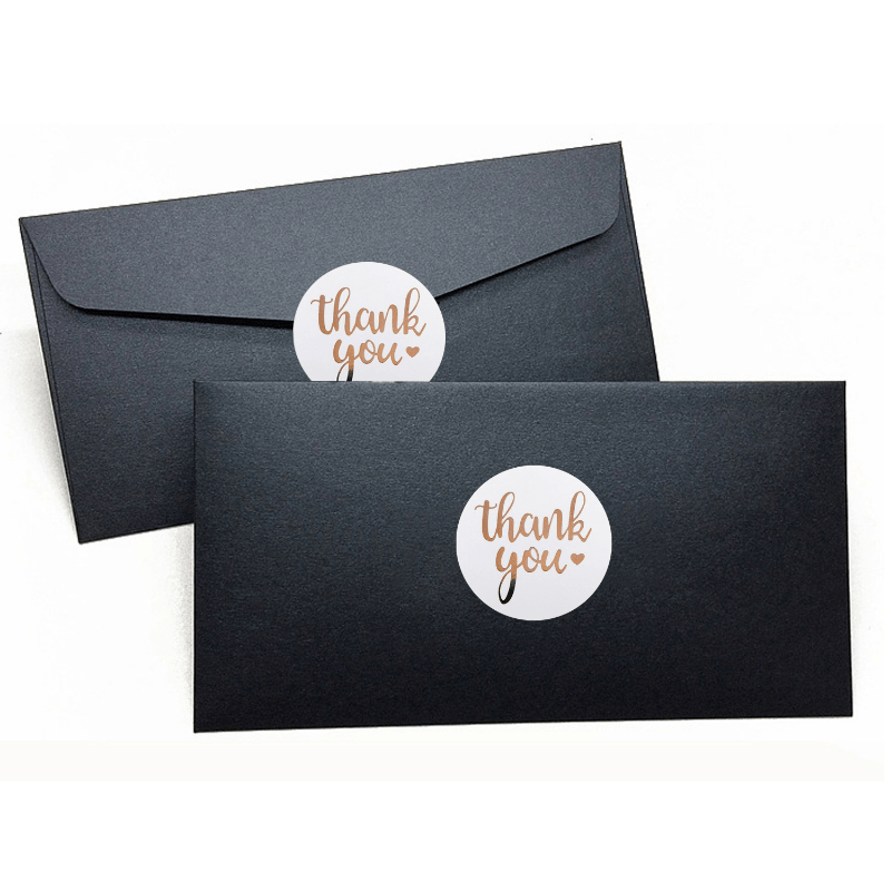 500 Thank You Sealing Stickers Roll - 54.3x81cm Self-Adhesive Labels