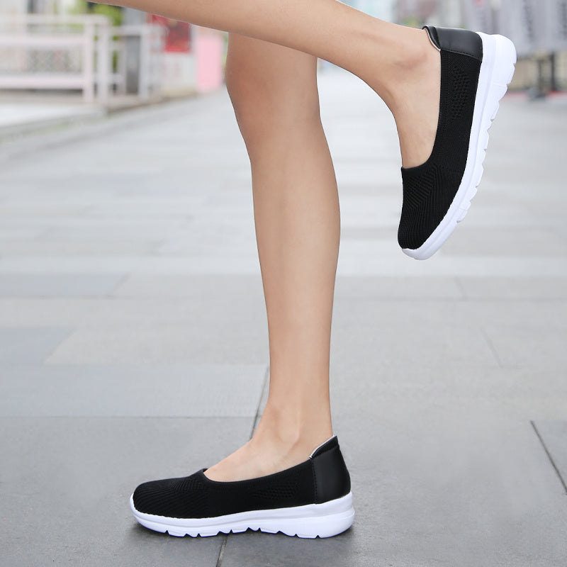 Women's Mesh Breathable Flat Walking Shoes Lightweight Casual Shoes