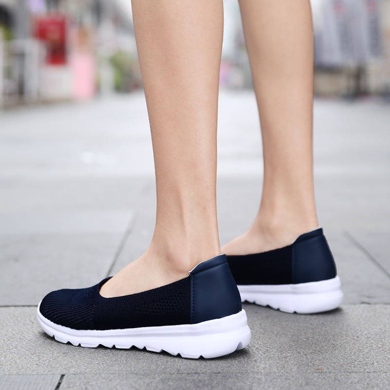 Women's Mesh Breathable Flat Walking Shoes Lightweight Casual Shoes