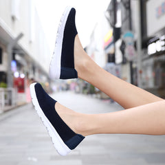 Women's Mesh Breathable Flat Walking Shoes Lightweight Casual Shoes