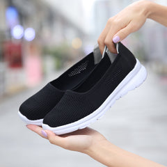 Women's Mesh Breathable Flat Walking Shoes Lightweight Casual Shoes