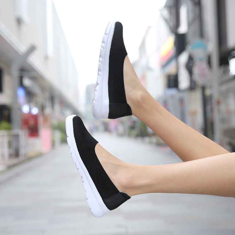Women's Mesh Breathable Flat Walking Shoes Lightweight Casual Shoes