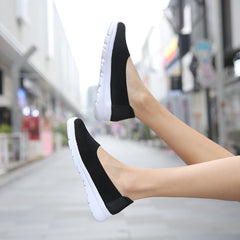 Women's Mesh Breathable Flat Walking Shoes Lightweight Casual Shoes