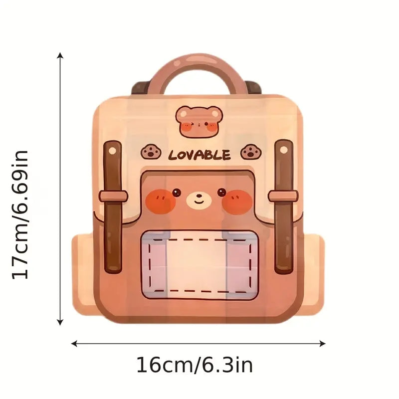 Schoolbag Shape Packaging Bags Creative Snack Cookie Candy Plastic Zipper Bags