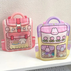 Schoolbag Shape Packaging Bags Creative Snack Cookie Candy Plastic Zipper Bags