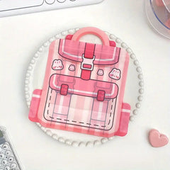 Schoolbag Shape Packaging Bags Creative Snack Cookie Candy Plastic Zipper Bags