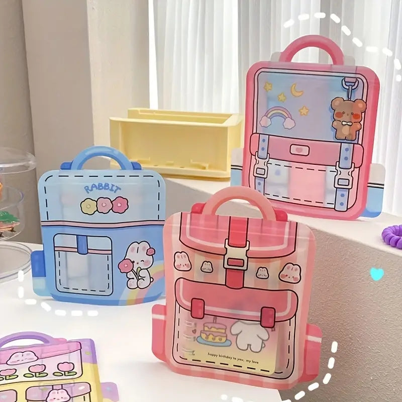 Schoolbag Shape Packaging Bags Creative Snack Cookie Candy Plastic Zipper Bags