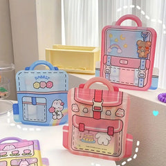 Schoolbag Shape Packaging Bags Creative Snack Cookie Candy Plastic Zipper Bags