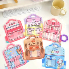 Schoolbag Shape Packaging Bags Creative Snack Cookie Candy Plastic Zipper Bags