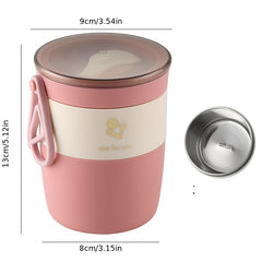 450ML Stainless Steel Insulated Lunch Box with Spoon