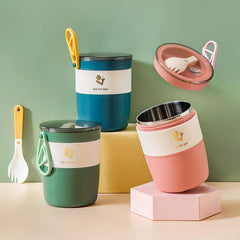 450ML Stainless Steel Insulated Lunch Box with Spoon