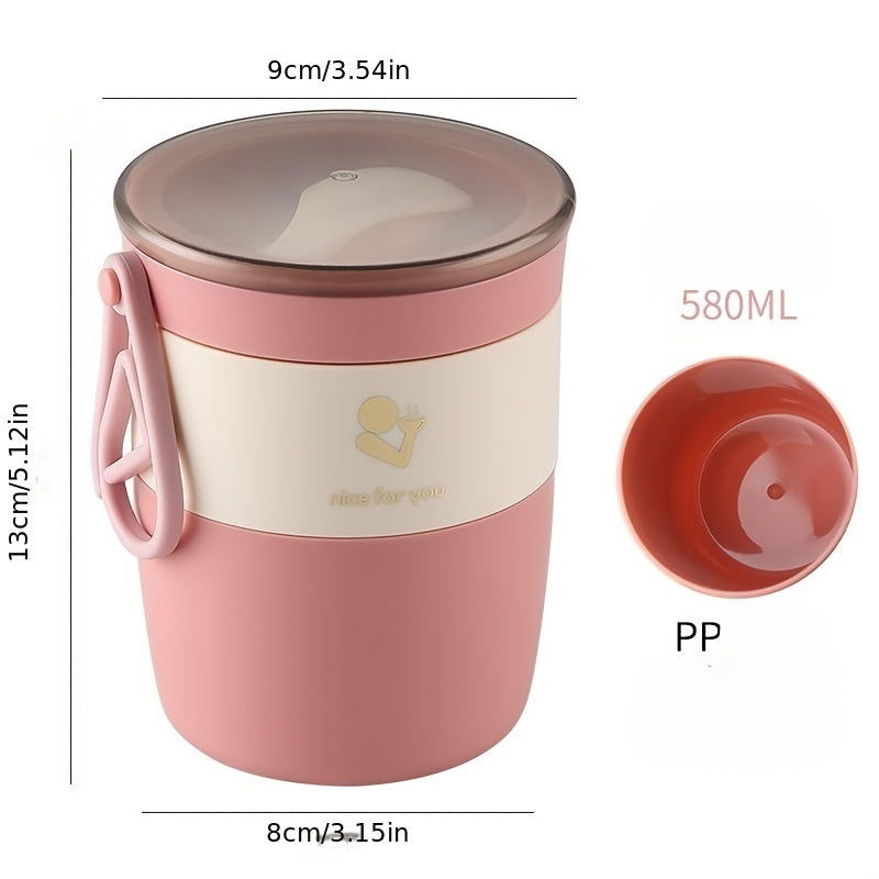 450ML Stainless Steel Insulated Lunch Box with Spoon