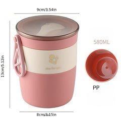 450ML Stainless Steel Insulated Lunch Box with Spoon