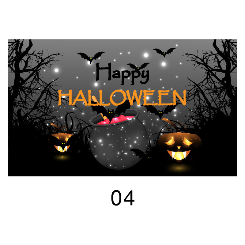 Happy Halloween Backdrop Banners Wall Door Decoration Props