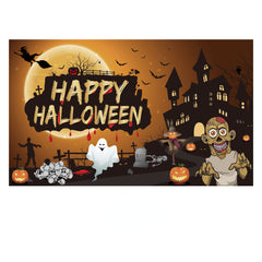 Happy Halloween Backdrop Banners Wall Door Decoration Props