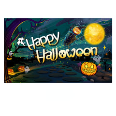 Happy Halloween Backdrop Banners Wall Door Decoration Props