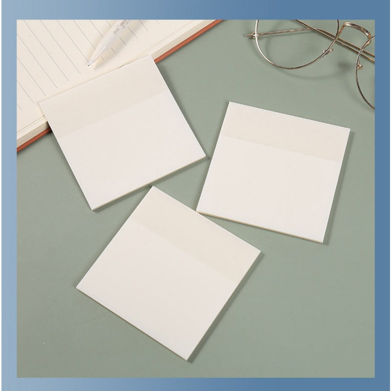100 Sheets Transparent Sticky Notes Clear Notepad School Stationery
