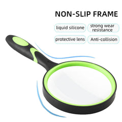 10X Magnifying Glass For Kids Seniors Handheld Reading Magnifier 50mm