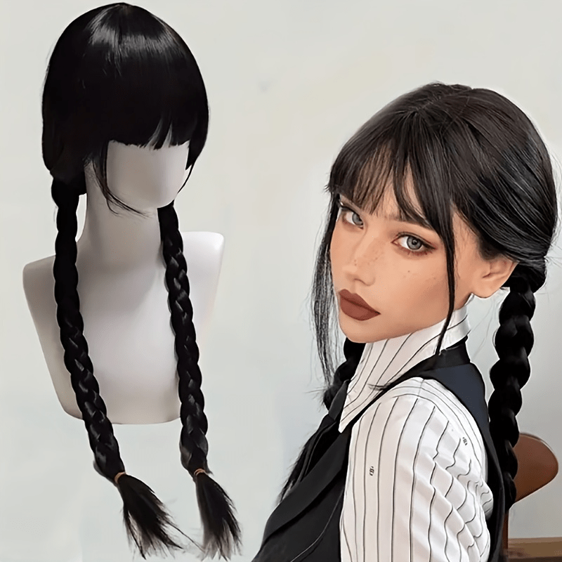 Cosplay Wigs Double Braid Synthetic Hair Replacement
